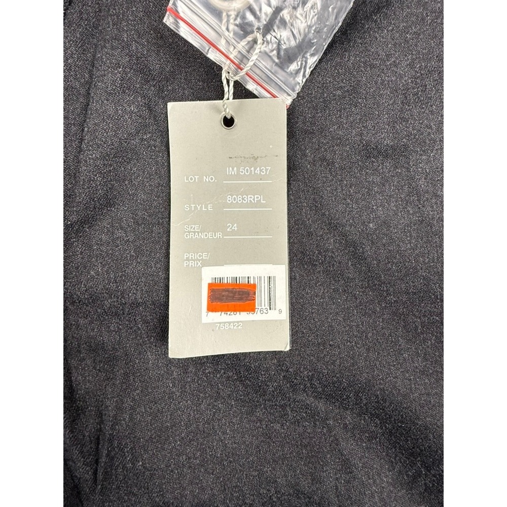 Parasuco Womens Low Rise Flare Dress Pants Charcoal Gray 8083RPL Size 24 NWT - Picture 4 of 10